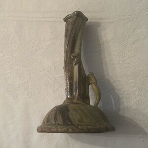 John Glick Pottery Vase with Thumb Handle in Earth Tones.